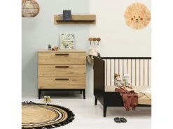 Commode 3 Tiroirs Xem Noir Et Bois 11 Commode 3 Tiroirs Xem Noir Et Bois -Meubles Soldes Boutique meuble bebe 13901885