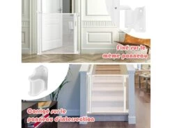 Barrière De Sécurité Rétractable Pour Bébés Et Chiens (large : 0-137 Cm)