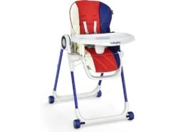 Chaise Haute Pour Bébé, Avec 6 Hauteurs Réglables De 6 à 36 Mois, Jusqu'à 15 Kg Coloré