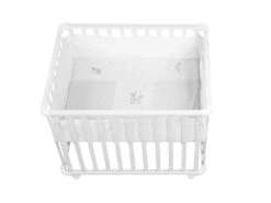 Parc Bébé Rectangulaire Fox And Bunny En Bois Blanc - 75x100 Cm