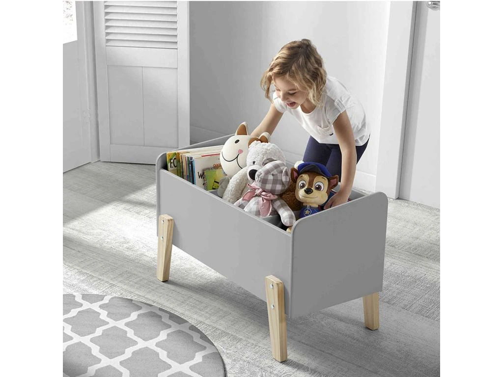 Coffre à Jouets 80x39x48 Gris En Bois CO2012 3 Coffre à Jouets 80x39x48 Gris En Bois CO2012
