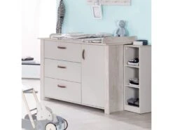 Meuble à Langer Bébé En Bois 3 Tiroirs + 1 Porte Mila -Meubles Soldes Boutique meuble bebe 20950221