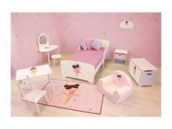 Coffret A Jouets En Bois - Danseuse Ballerine - - H.40 X L.58 X P.36 Cm -Meubles Soldes Boutique meuble bebe 21832493