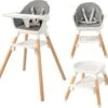 6 En 1 Chaise Haute Bébé Convertible Avec Plateau Amovible, 6-36 Mois Blanc -Meubles Soldes Boutique meuble bebe 22021033