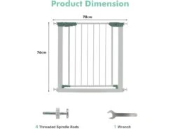 Barrière De Sécurité Pour Bébé/Animaux Longueur Extensible 76-82,5cm -Meubles Soldes Boutique meuble bebe 22021193