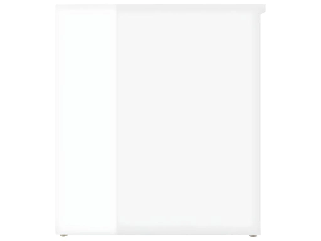 Coffre De Rangement Blanc Brillant 84x42x46cm Bois D'ingénierie 9 Coffre De Rangement Blanc Brillant 84x42x46cm Bois D'ingénierie – Image 7