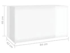 Coffre De Rangement Blanc Brillant 84x42x46cm Bois D'ingénierie 19 Coffre De Rangement Blanc Brillant 84x42x46cm Bois D'ingénierie -Meubles Soldes Boutique meuble bebe 22056493