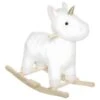 Cheval à Bascule Licorne Blanche Et Rose H 55 Cm -Meubles Soldes Boutique meuble bebe 9228269