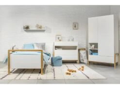 Commode 3 Tiroirs 1 Niche Victor - Blanc Et Chêne 9 Commode 3 Tiroirs 1 Niche Victor - Blanc Et Chêne -Meubles Soldes Boutique meuble bebe 9438087