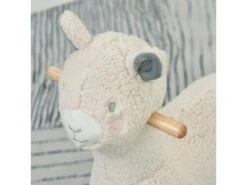 Cheval à Bascule Modèle Lama Fonction Vocale Bois Peuplier Peluche Douce Crème -Meubles Soldes Boutique meuble bebe 9449769
