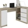 BALAUR - Bureau Informatique D'angle - 155x85x77 Cm - 3 Tiroirs + Niches - Table D'ordinateur - Mobilier Bureau - Double Finition 2 BALAUR - Bureau Informatique D'angle - 155x85x77 Cm - 3 Tiroirs + Niches - Table D'ordinateur - Mobilier Bureau - Double Finition -Meubles Soldes Boutique meuble bureau 10039147