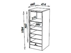 Classeur à Rideau Hauteur 108 Cm - Coloris: Merisier 7 Classeur à Rideau Hauteur 108 Cm - Coloris: Merisier -Meubles Soldes Boutique meuble bureau 10041883
