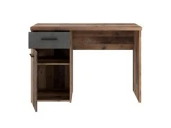 Bureau Enfant Revêtement Effet Bois Vintage Et Béton Gris - BUCKY 9 Bureau Enfant Revêtement Effet Bois Vintage Et Béton Gris - BUCKY -Meubles Soldes Boutique meuble bureau 10047589