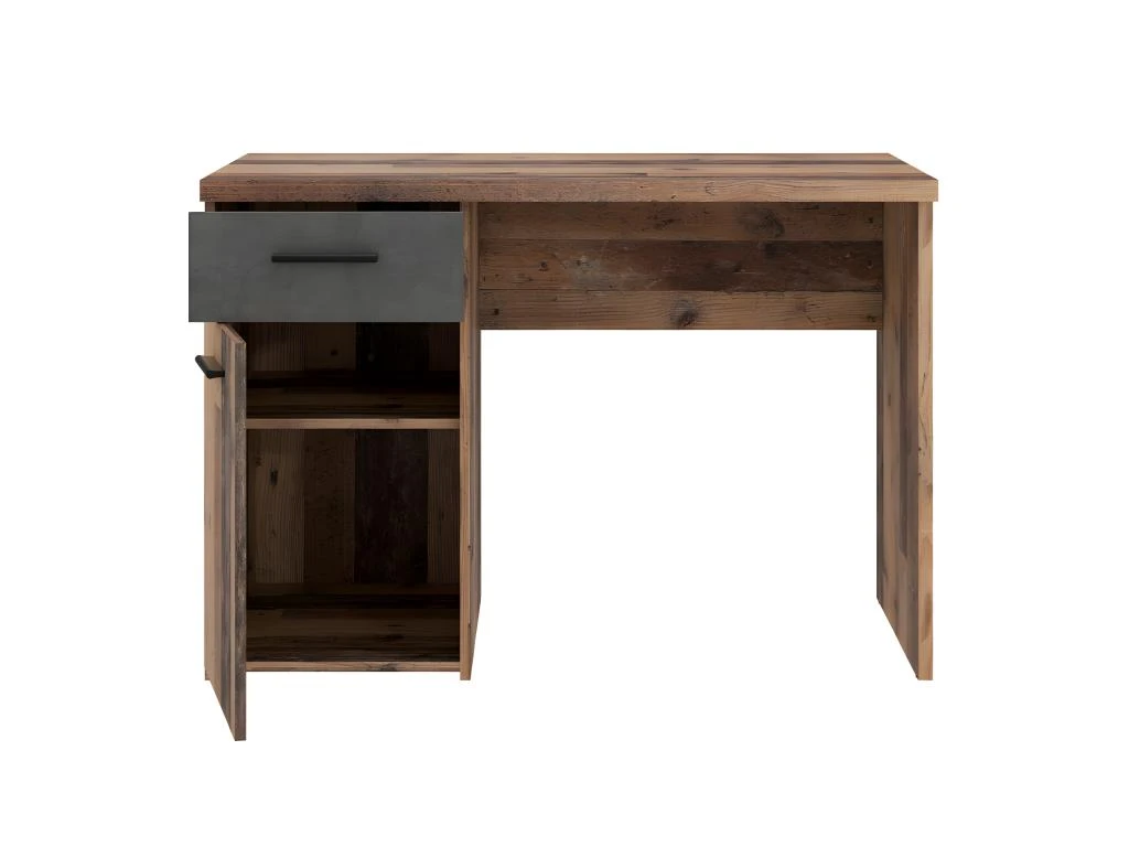 Bureau Enfant Revêtement Effet Bois Vintage Et Béton Gris - BUCKY 5 Bureau Enfant Revêtement Effet Bois Vintage Et Béton Gris - BUCKY – Image 3