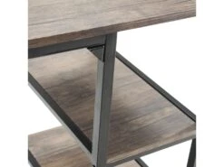 Bureau Colón Noir,Table Pour PC, 2 Rayons, Style Industriel, 110 Cm Longueur -Meubles Soldes Boutique meuble bureau 10762125