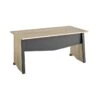 Bureau Simple Bois/Noir Taille M - HUGUES -Meubles Soldes Boutique meuble bureau 11142619
