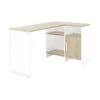 Bureau D'angle Blanc/Bois - LIVERSTIA