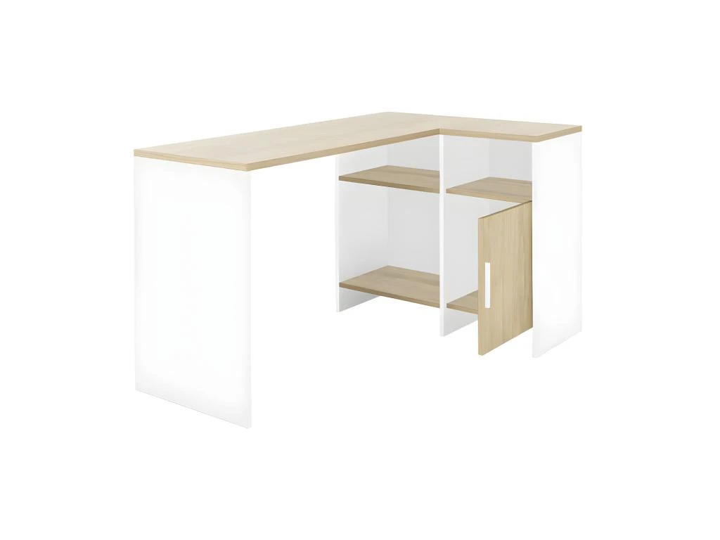 Bureau D'angle Blanc/Bois - LIVERSTIA 5 Bureau D'angle Blanc/Bois - LIVERSTIA – Image 3