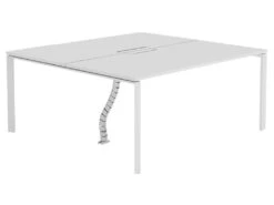 Bureau Bench 2 Personnes - Blanc - L160 Cm - DOWNTOWN -Meubles Soldes Boutique meuble bureau 11150297