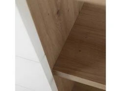 Bureau D'angle 139 Cm Finition Chêne Et Blanc Laqué 3 Tiroirs - ETHEL 11 Bureau D'angle 139 Cm Finition Chêne Et Blanc Laqué 3 Tiroirs - ETHEL -Meubles Soldes Boutique meuble bureau 12339395