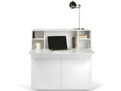 Bureau FOCUS - Blanc Laqué - TEMAHOME -Meubles Soldes Boutique meuble bureau 12515463