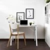 Table D'ordinateur Pour PC En Bois Acier Blanc De Style Moderne -Meubles Soldes Boutique meuble bureau 12520041