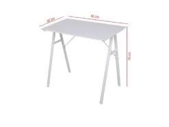 Table D'ordinateur Pour PC En Bois Acier Blanc De Style Moderne -Meubles Soldes Boutique meuble bureau 12520047