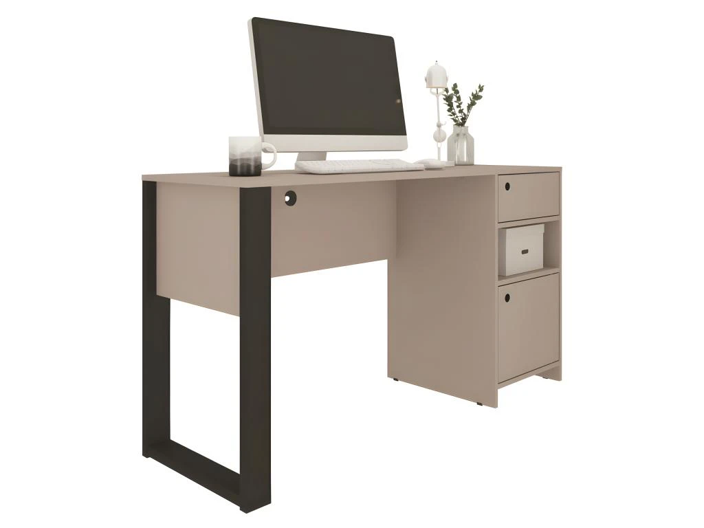 Bureau Gamer 1 Caisson 1 Tiroir Taupe 3 Bureau Gamer 1 Caisson 1 Tiroir Taupe