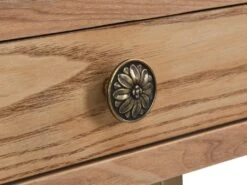 Bureau Console Avec 3 Tiroirs - MDF Et Métal - Naturel Et Doré - DEYAM -Meubles Soldes Boutique meuble bureau 14023419