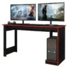 Bureau Gamer Noir Et Rouge 136 Cm -Meubles Soldes Boutique meuble bureau 15671451
