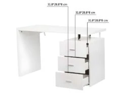 Bureau Avec 3 Tiroirs - MINISTER -Meubles Soldes Boutique meuble bureau 18363013