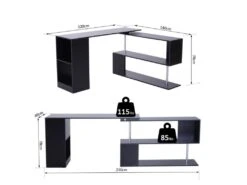 Bureau D'angle Noir En L -Meubles Soldes Boutique meuble bureau 19170109