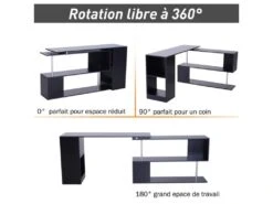 Bureau D'angle Noir En L -Meubles Soldes Boutique meuble bureau 19170113