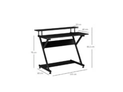 Bureau Informatique Gamer CONNOR Noir -Meubles Soldes Boutique meuble bureau 19171209