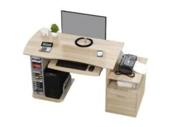 Bureau Informatique Kong Aspect Bois De Chêne -Meubles Soldes Boutique meuble bureau 19171331