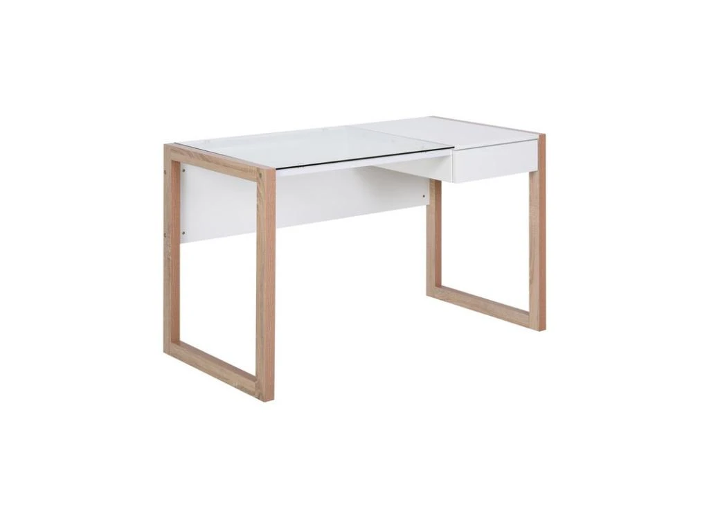 Bureau STANFORD Blanc Et Bois 3 Bureau STANFORD Blanc Et Bois