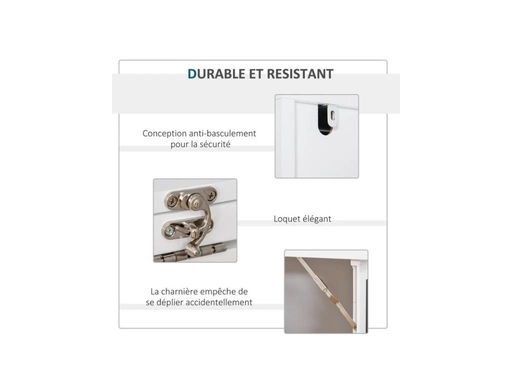 Bureau Mural Bibliothèque FLORY Blanc 6 Bureau Mural Bibliothèque FLORY Blanc – Image 4