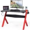 Bureau Gamer Pour E-sport Avec Porte-gobelet,tapis De Souris,support Pour Ecouteurs En Fibre -Meubles Soldes Boutique meuble bureau 19408193
