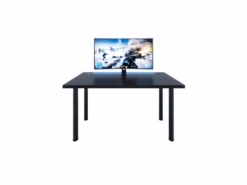 Bureau Gaming Noir Avec LED, Bureau Gamer, Bureau D'ordinateur, Bureau De Jeu Bureau, 120 X 73 X 60 Cm