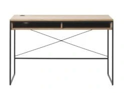 Rivoli Bureau 2 Espaces Ouverts, Finition Chêne Naturel.