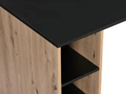 Bureau D'angle Avec Rangements - MDF - Naturel Et Noir - ROMIARA 16 Bureau D'angle Avec Rangements - MDF - Naturel Et Noir - ROMIARA -Meubles Soldes Boutique meuble bureau 8400281