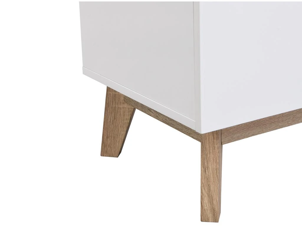 Secrétaire Avec 2 Portes Et 2 Tiroirs - MDF - Blanc Et Naturel - RILESA 13 Secrétaire Avec 2 Portes Et 2 Tiroirs - MDF - Blanc Et Naturel - RILESA – Image 11