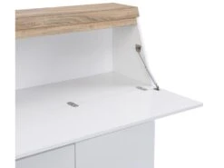 Secrétaire Avec 2 Portes Et 2 Tiroirs - MDF - Blanc Et Naturel - RILESA 20 Secrétaire Avec 2 Portes Et 2 Tiroirs - MDF - Blanc Et Naturel - RILESA -Meubles Soldes Boutique meuble bureau 8442753
