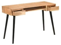 Bureau Table Meuble Travail Informatique à écrire Bois D'acacia Massif 118 Cm 0502113 -Meubles Soldes Boutique meuble bureau 8958613