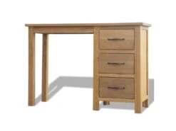 Bureau Table Meuble Travail Informatique Avec 3 Tiroirs 106 Cm Bois De Chêne Massif 0502127/2 -Meubles Soldes Boutique meuble bureau 8959429