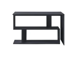 Bureau Gigogne Design Avec Partie étagère Bureau De Coin Extension Panneau De Particules Mélaminé 77 X 120 X 50 Cm Gris Foncé 03_0004708 -Meubles Soldes Boutique meuble bureau 8959591