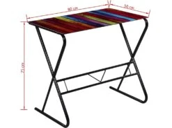 Bureau Table Meuble Travail Informatique En Verre à Motif D'arc-en-ciel 0502065 -Meubles Soldes Boutique meuble bureau 8959629