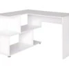 Bureau Adulte D'angle Avec étagères 100 Cm Blanc 19_0000549 -Meubles Soldes Boutique meuble bureau 8959911