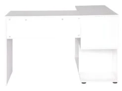 Bureau Adulte D'angle Avec étagères 100 Cm Blanc 19_0000549 -Meubles Soldes Boutique meuble bureau 8959915
