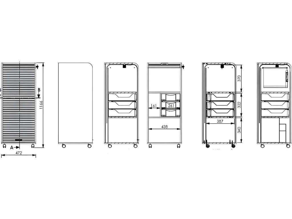 Caisson De Bureau Blanc à Roulettes 108 Cm - Coloris: Drapeau Suisse 650 5 Caisson De Bureau Blanc à Roulettes 108 Cm - Coloris: Drapeau Suisse 650 – Image 3